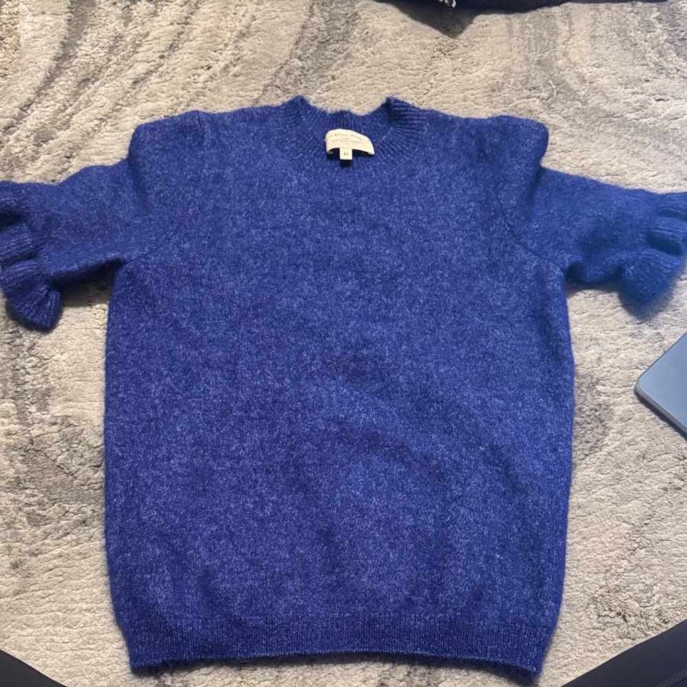 Sezane Royal Blue Crewneck Top